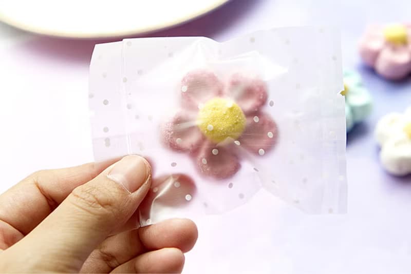 點點磨砂袋裝－義大利大花花棉花糖單入 | 糖果 點心 派對 分享