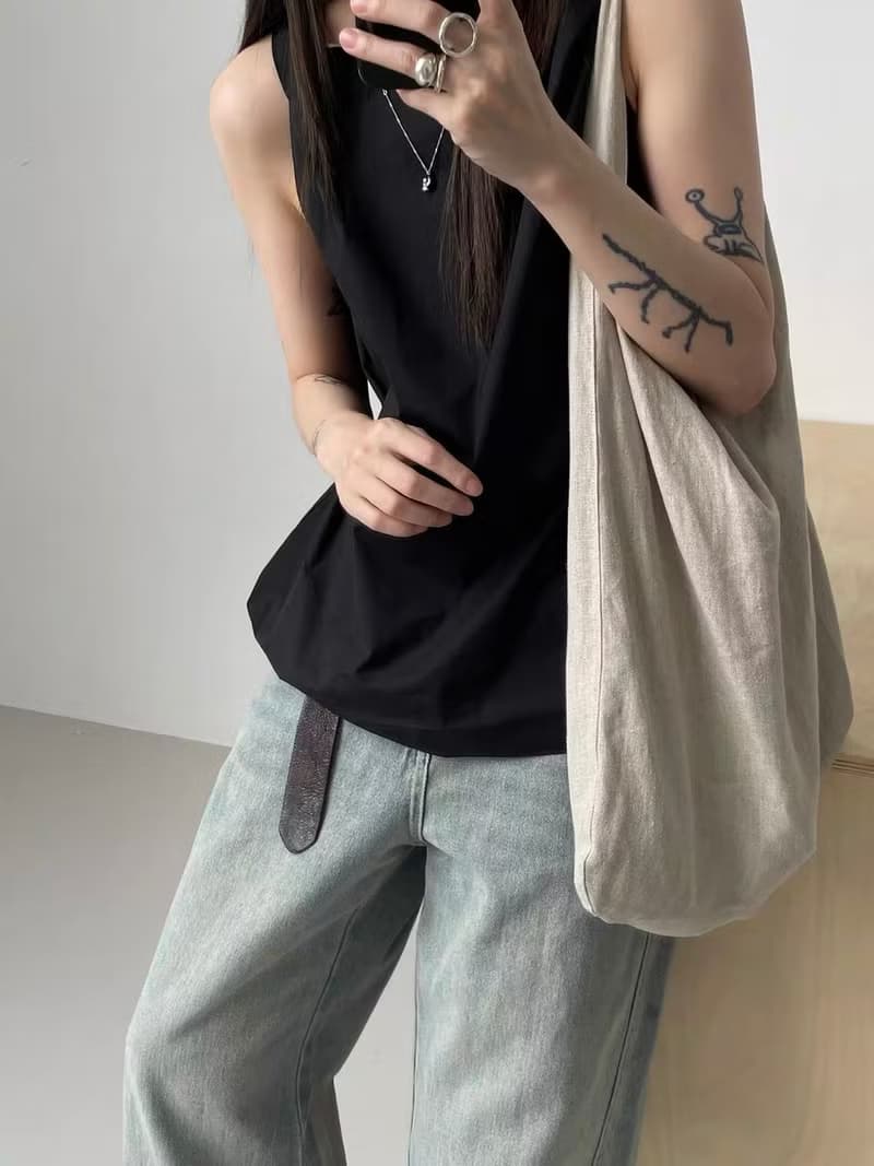 3rd paradise 三天堂意產進口麻料購物袋大/小 signature bag