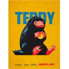 【怪獸與鄧不利多的秘密】Teddy 可愛玻璃獸泰迪 30*40無框畫