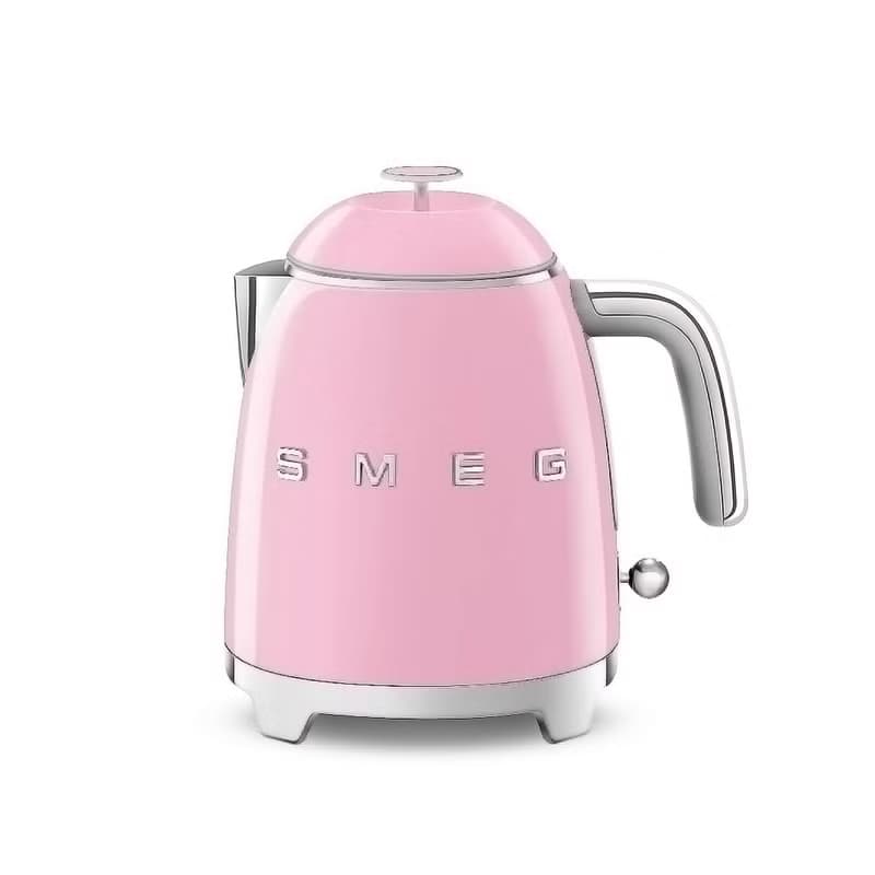 【SMEG】義大利復古0.8L迷你電熱水壺-粉紅色