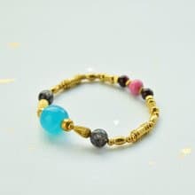 妳說最愛的是藍色 │ 天河石 黑髮晶 薔薇輝石 瑪瑙 手鍊