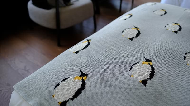 企鵝全棉蓋毯 沙發毯空調被 嬰幼兒童毯