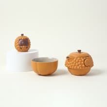 陸寶 榴福禮盒 福氣茶寵 榴槤 茶具組