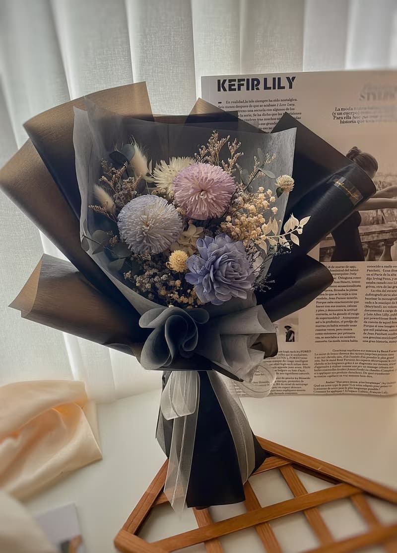 Miss。花謎 黯夜星空 擴香花束 畢業花束 韓式