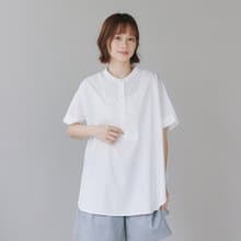 【Simply Yours】弧邊小立領襯衫 白F