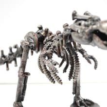 Tyrannosaurus rex Dinosaur Metal Sculpture, Gift For Anniversary, Trex model