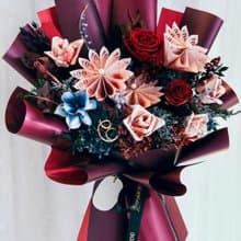 紅色花束/鈔票花束/有錢花/紙鈔花束/錢花束/生日禮物/情人節花束