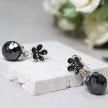 【SWS飾品】古典花朵耳環 。純銀耳環 / 鋯石 / 925純銀