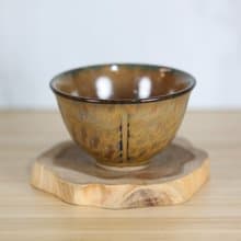 【送禮好物】80ml 怪色 天目釉 葵口茶杯 鶯歌名家葉敏祥作品