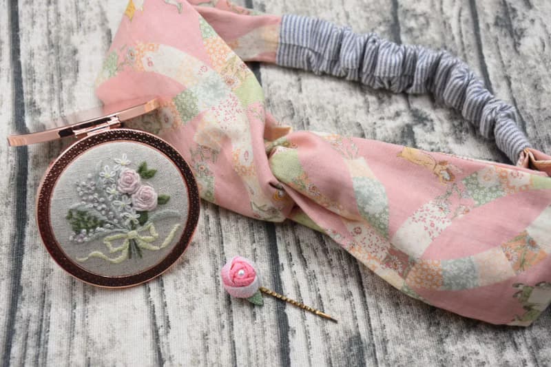 週年慶Goody Bag-愛美女生之日常 刺繡隨身鏡/髮飾/髮帶 套裝福袋
