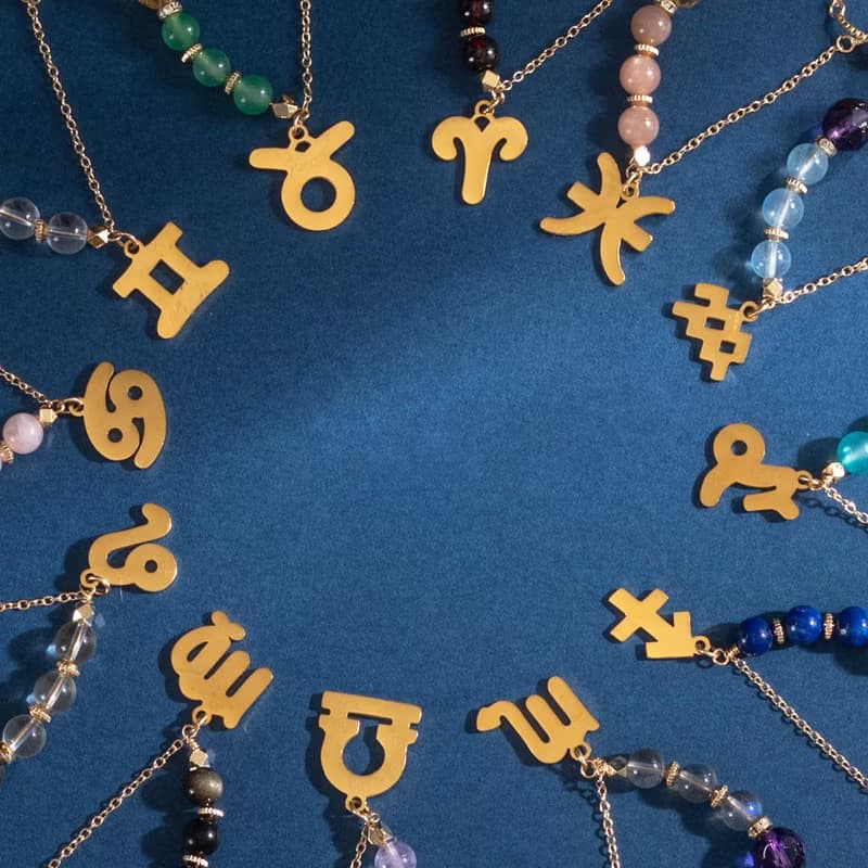 【群星】秋日紅葉-茶水晶石榴石手鍊#星座限定