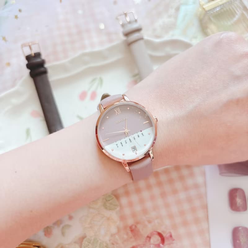 母親節禮物 Calendar Watch Morandi Colors 女裝 莫蘭迪色日期手