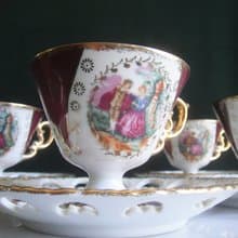 【老時光 OLD-TIME】早期日本製古典精美茶具組(一杯一盤為一組