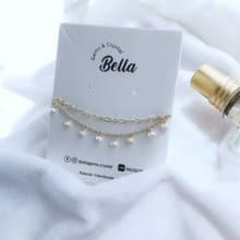 14Kgf / 925純銀天然珍珠米粒雙層手鍊