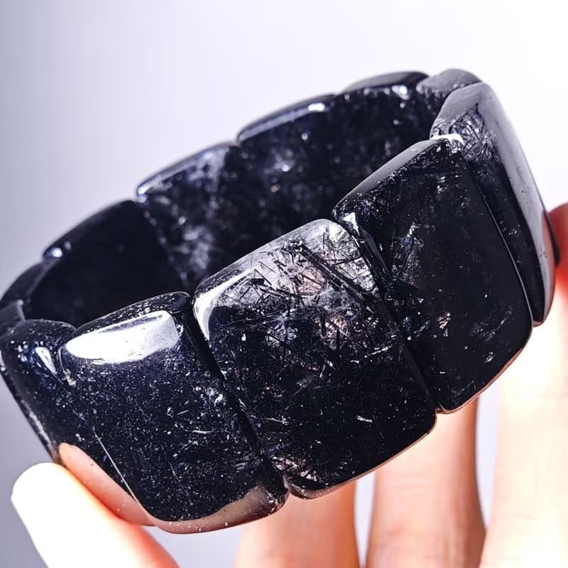 頂級黑髮晶 淨體滿絲 排負能量 成功 招財 寬手排 單品 禮物 收藏