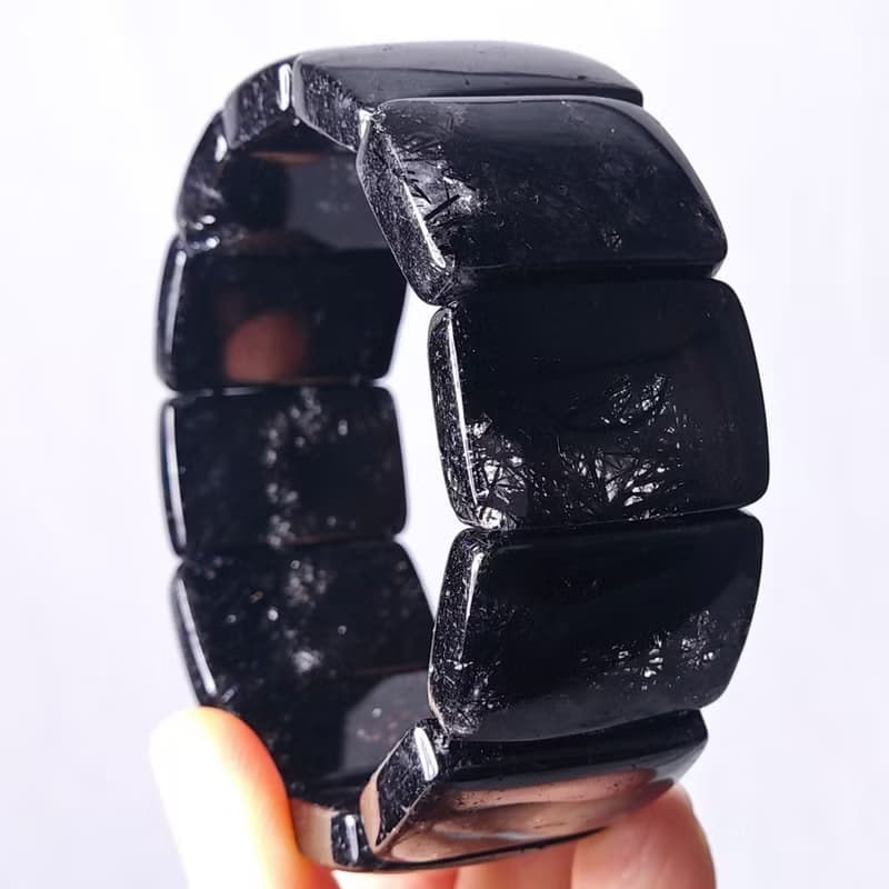 頂級黑髮晶 淨體滿絲 排負能量 成功 招財 寬手排 單品 禮物 收藏