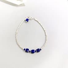 Ops Lapis silver bracelet-青金石/純銀/手鍊/簡約/小碎銀/時尚