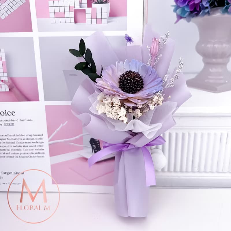 星空藍莓慕斯擴香小花束 (贈送5ml香氛油)