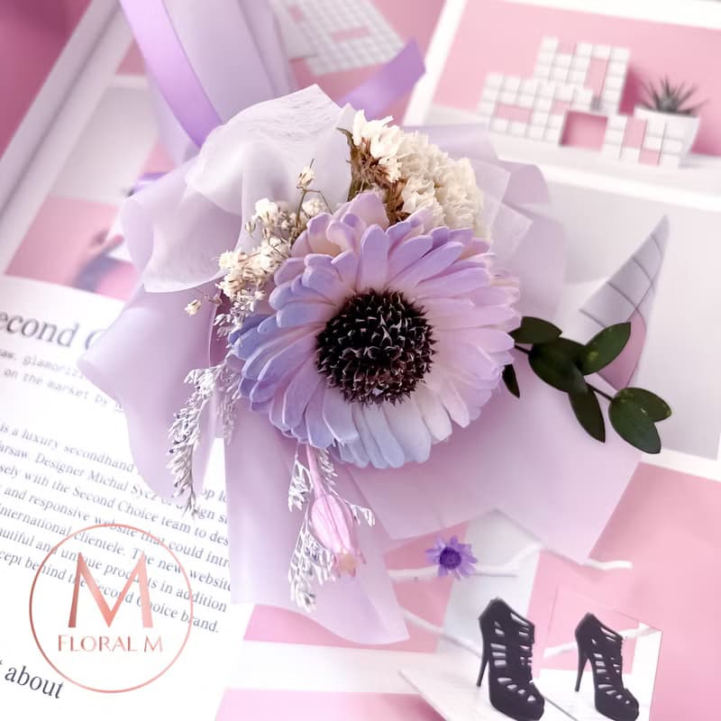 星空藍莓慕斯擴香小花束 (贈送5ml香氛油)