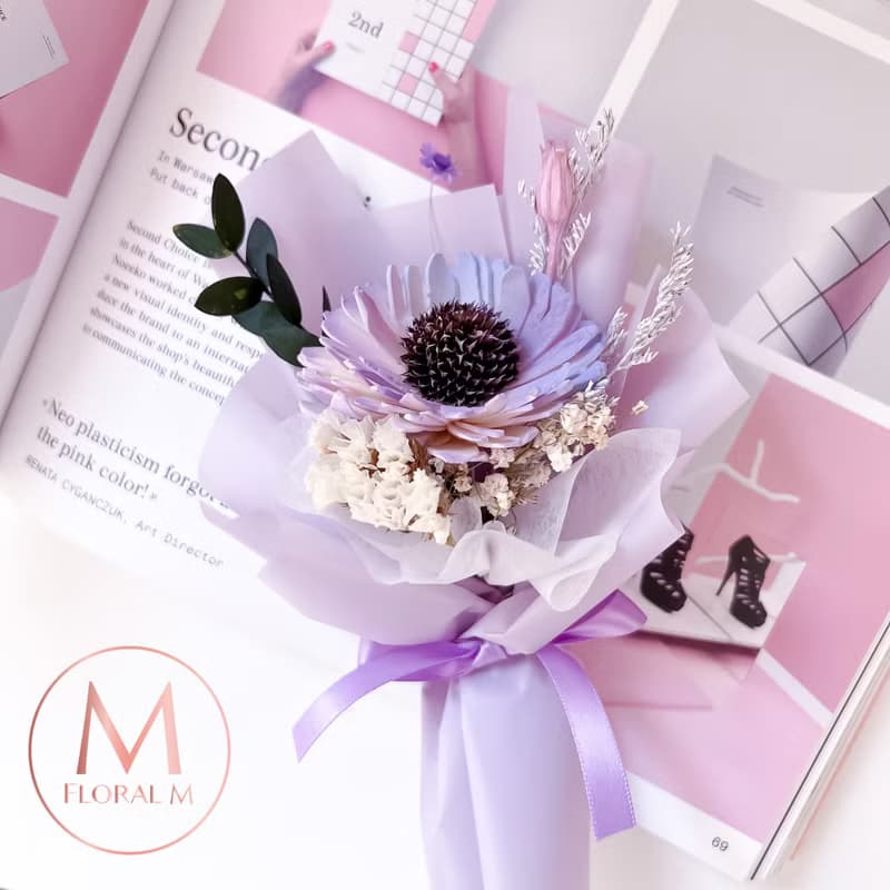 星空藍莓慕斯擴香小花束 (贈送5ml香氛油)