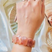 【櫻花瑪瑙精品手排】超美櫻花 水晶手排