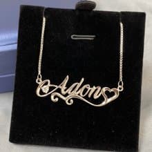 【香港製作】立體設計名字項鏈|名字項鏈|姓名項鏈|情人節禮物