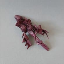 皮革胸針 Scottish thistle leather brooch for her Leather jewelry