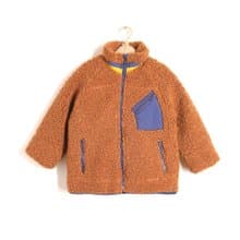 BIR 拚色刺繡羽絨外套 (咖啡/深灰)
