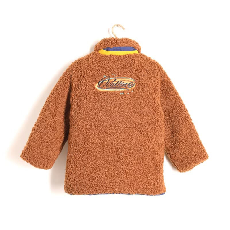 BIR 拚色刺繡羽絨外套 (咖啡/深灰)