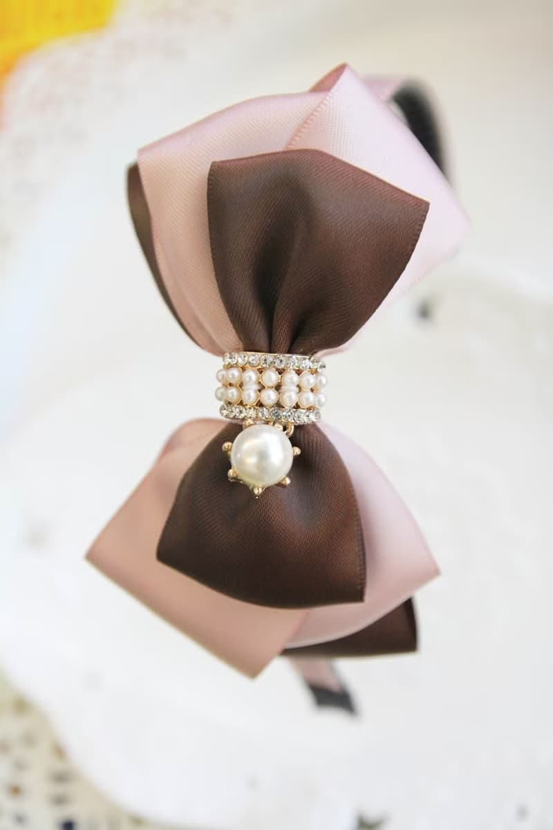 藕粉色撞濃情巧克力髮箍