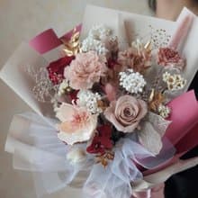 康乃馨永生花束L　3色系