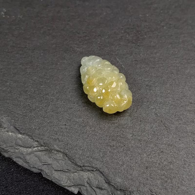 飄黃翡翠葡萄項鍊 | 天然緬甸玉A貨翡翠 | 送禮