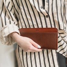 拼接草蓆紋長夾