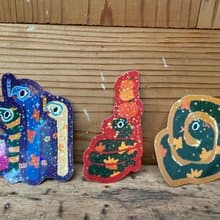 蛇的偽裝術_閃亮亮防水貼紙組合 三入_好日吉制物所