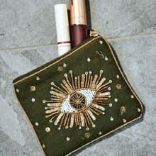 【部分現貨】華麗串珠掌心眸語小物收納包 零錢包 (5色) ICRP5201