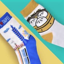 雙襪組-台北好遊襪Taipei SOCKS+台灣小籠包襪Dumplings SOCKS