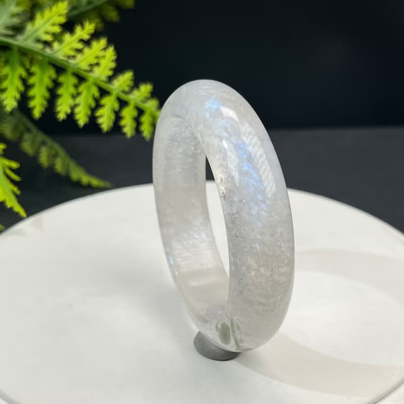 精品 藍月光石手鐲 51MM 冰透藍光共生碧璽 鎮靜安神靈性和諧平衡