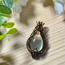 【葉綠舒手作】碧波如夢 /金屬線編織/節日/禮物/飾品/項鍊/手作