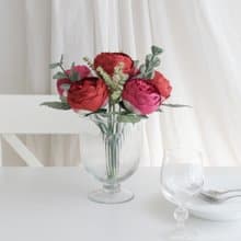 A BUNCH OF CRIMSON RED PEONY - Flower Bunch for Decoration