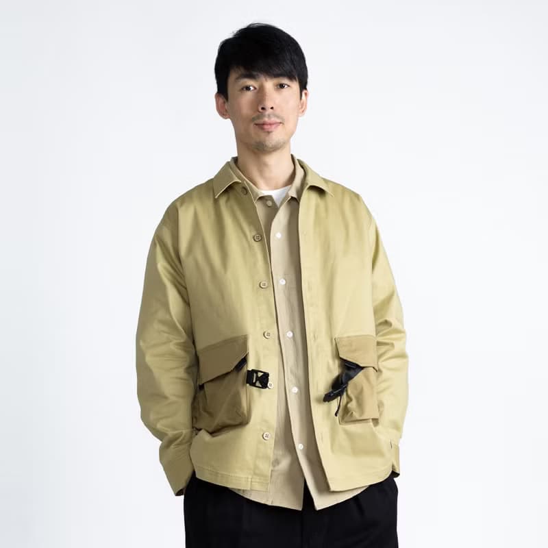 (絕版特惠)結構拼接 磁力扣 寬鬆夾克外套 山系戶外 卡其色