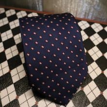 深藍色紅波點真絲領帶商務系列禮盒裝