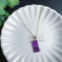 天然 氣質超美 紫水晶 項鍊 禮物 生日 招財 招貴人 事業 閨蜜
