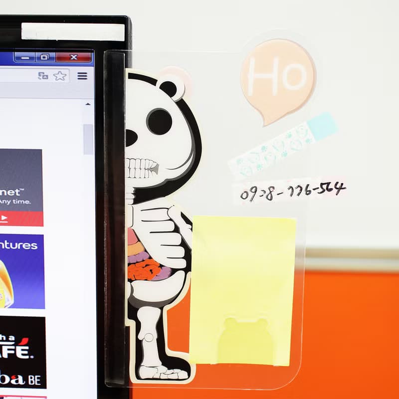 現貨 直立留言板-單邊 辦公必備 螢幕留言板 手寫板