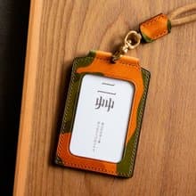 植物鞣手工皮革證件套 附頸繩 迷彩 La Bretagna皮廠