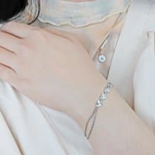 閃爍的心 不鏽鋼鍊條手鏈 / 銀色