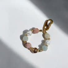 Mimis設計款 白薔薇 胎毛水晶吊飾