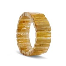 湛金店 收藏級鈦晶手排 耀眼如金 天然水晶手鍊