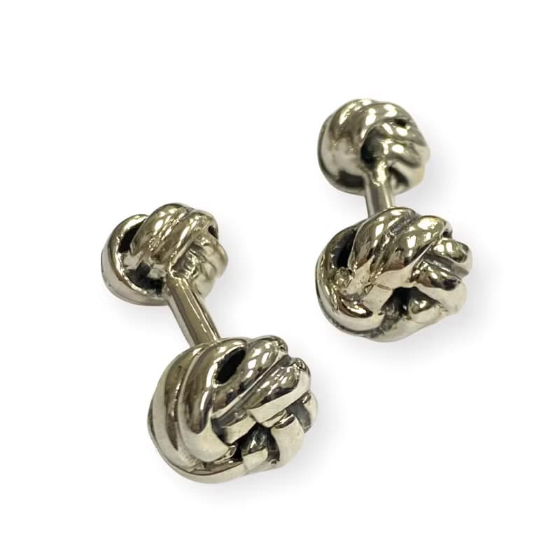 Celtic Style Love Knot Cufflinks 925 Sterling Silver Mens Fathers Day Gift