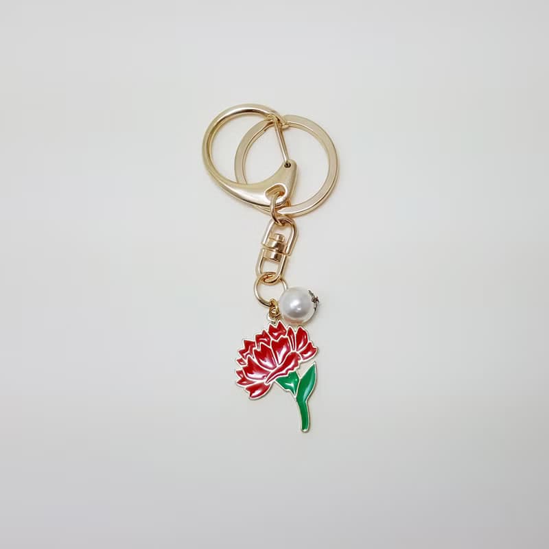 Carnation keyring