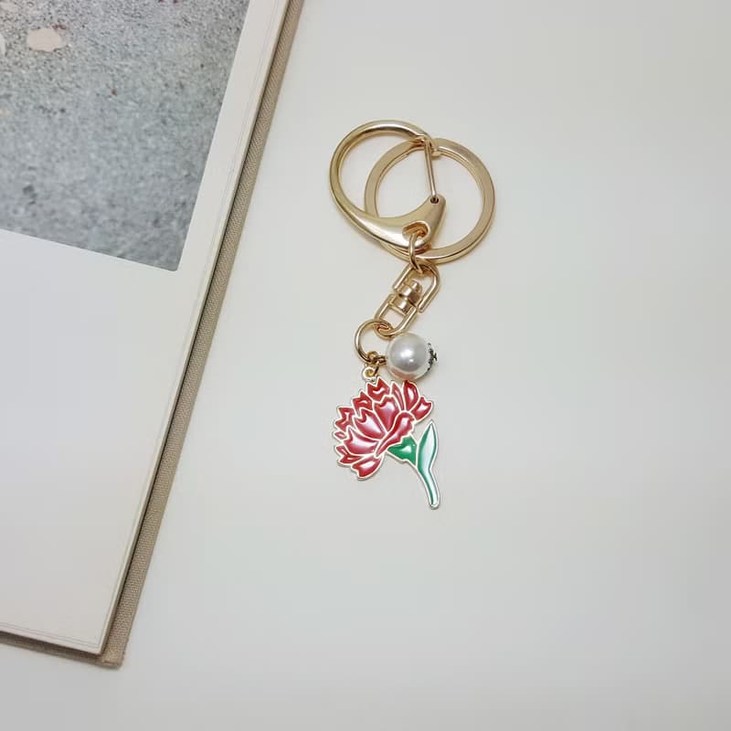 Carnation keyring